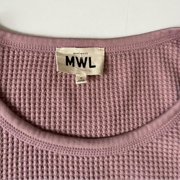Madewell MWL 2022 Waffle Long-Sleeve Crop Tee Small - Picture 8 of 12